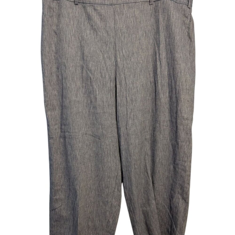 Lane Bryant Womens Straight Fit Chambray Pants Size 24 pockets Classic